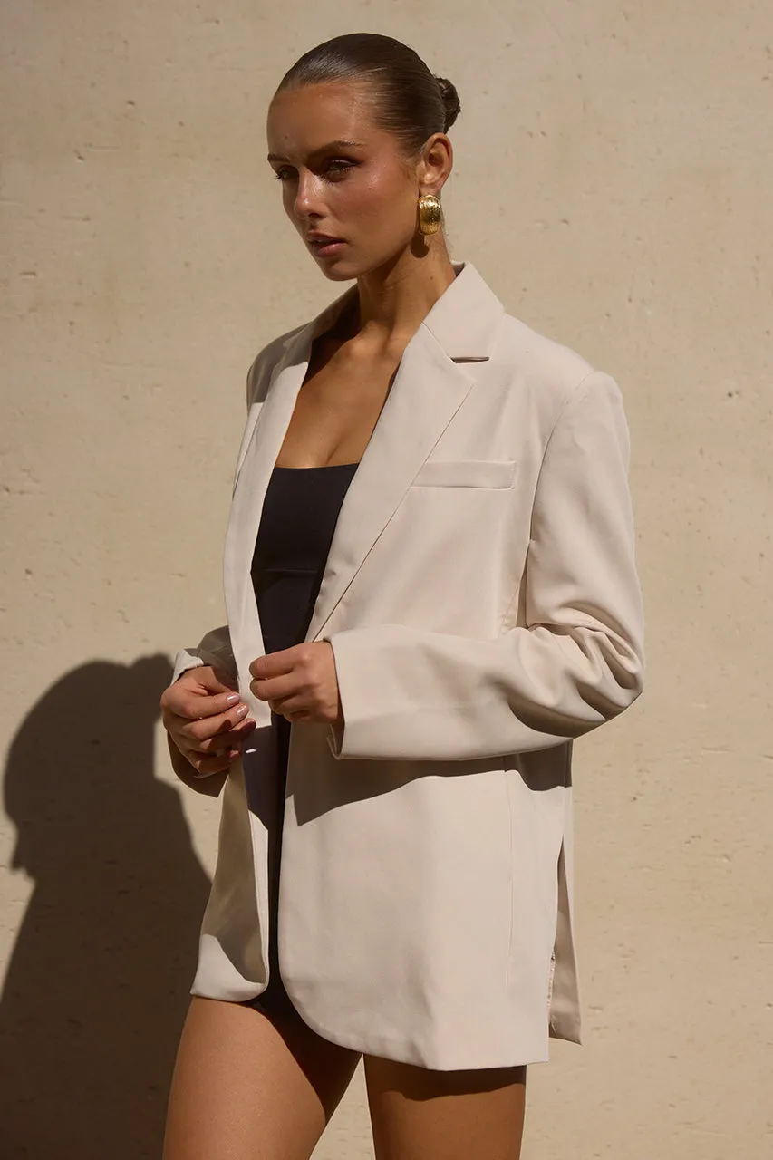 HARRISON BLAZER - STONE sold by Runaway The Label