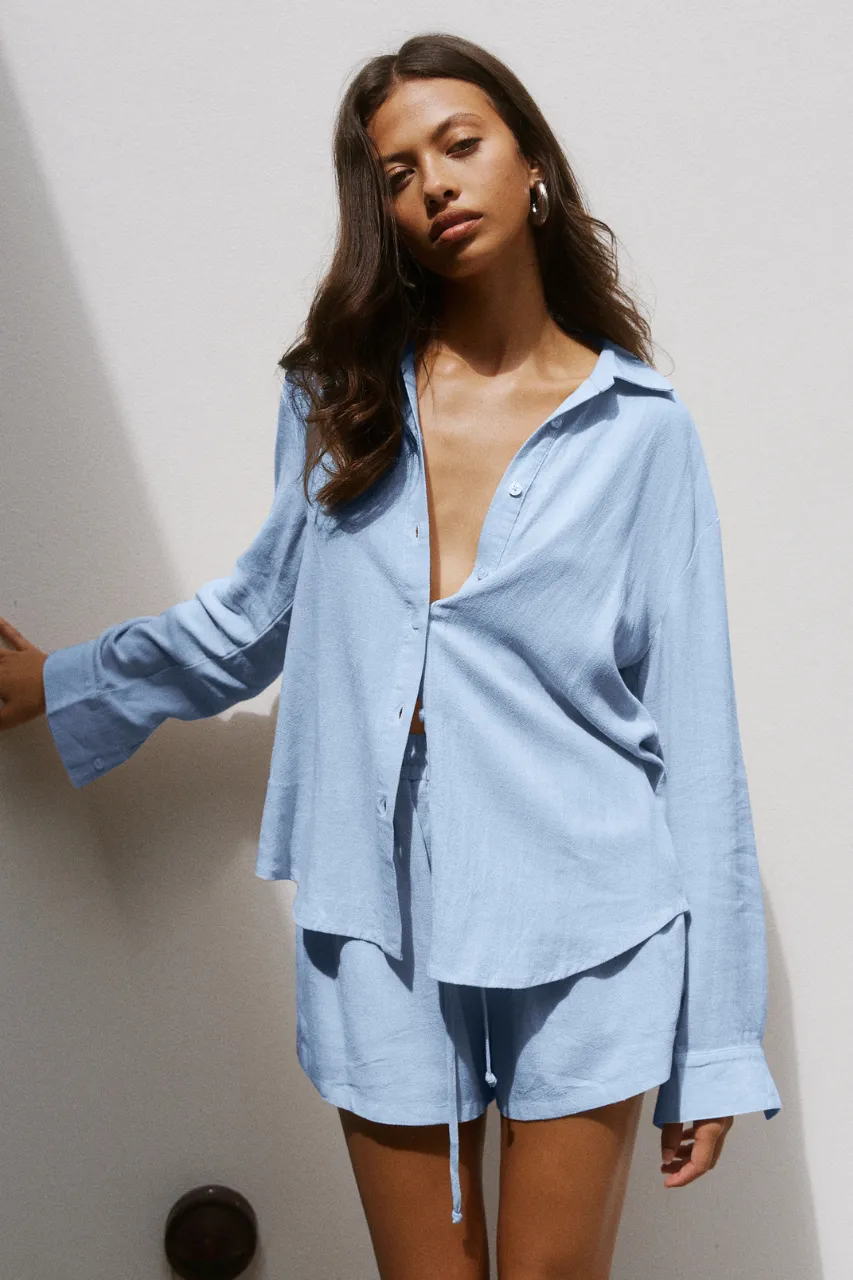 KIANA SHIRT - SKY sold by Runaway The Label