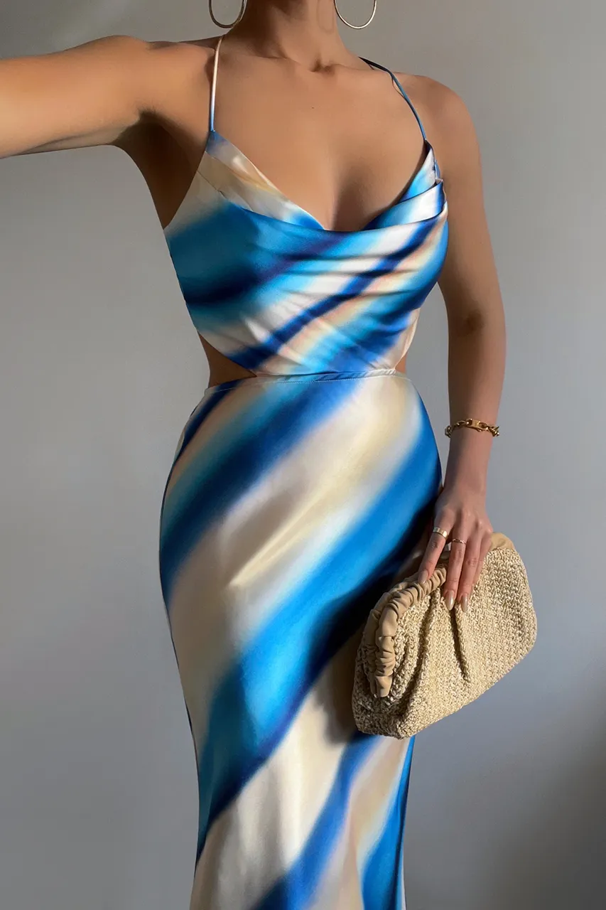 Kinselas Dress - Blue sold by Runaway The Label