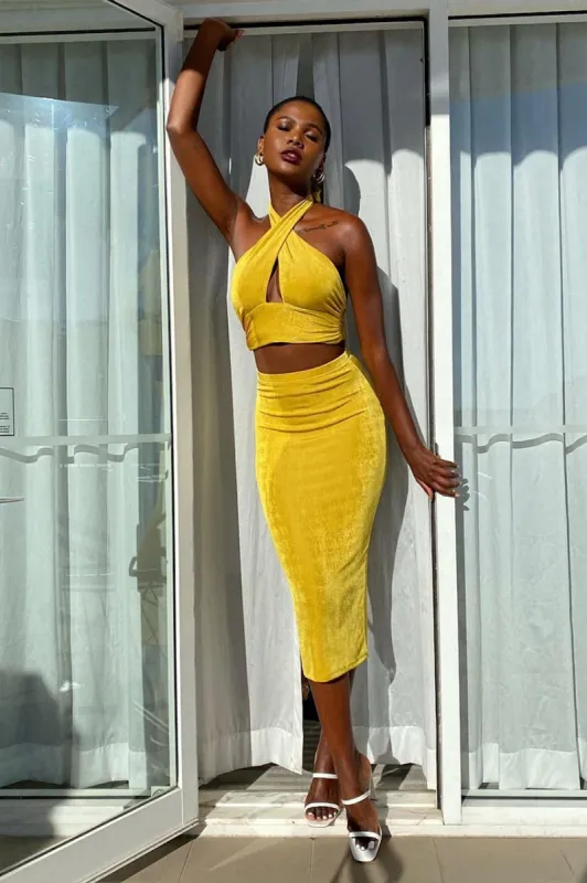 On Demand Skirt - Butterscotch sold by Runaway The Label
