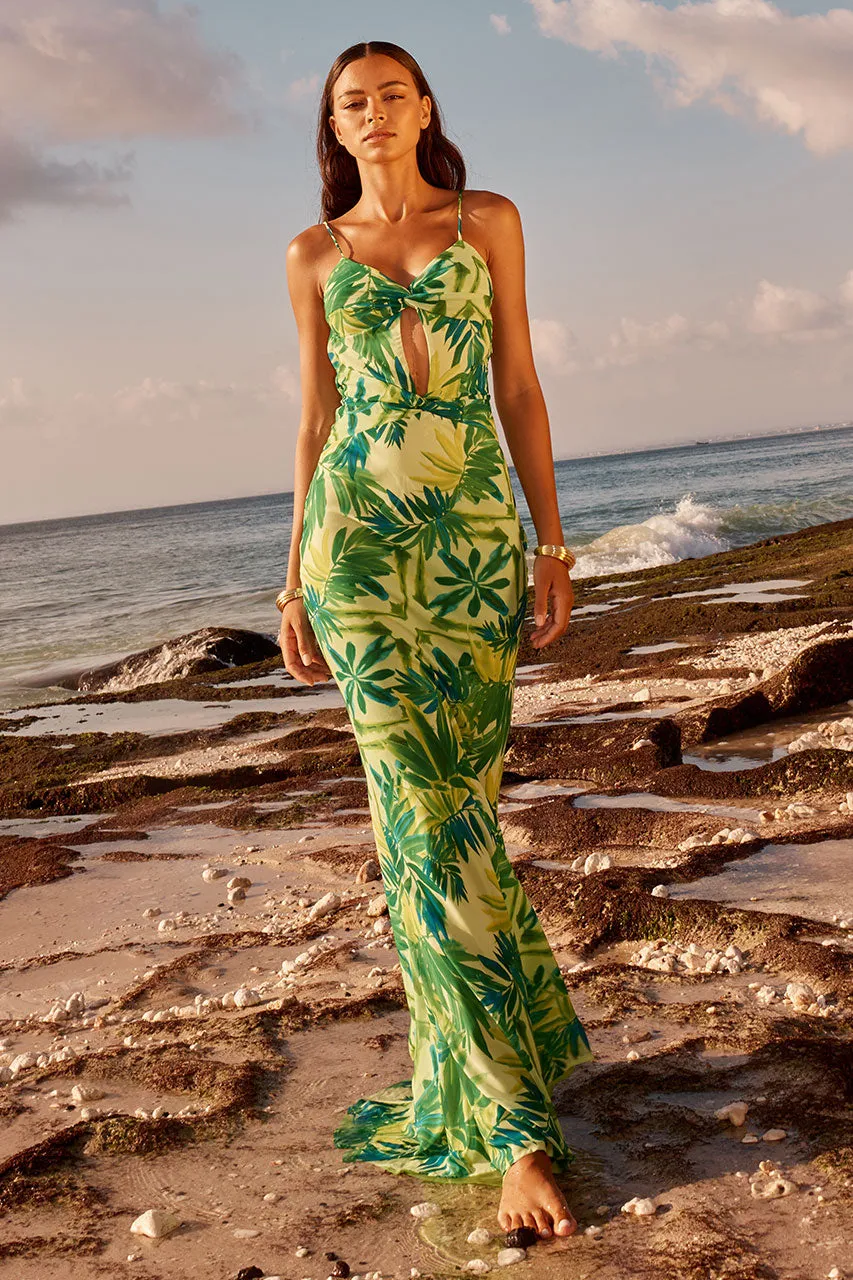 POSANTO MAXI DRESS - PALM PRINT sold by Runaway The Label product image thumbnail 4