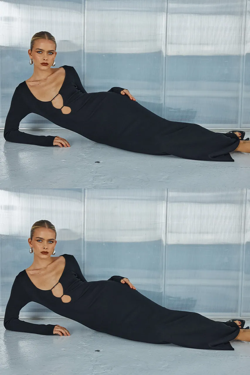 SETANA MAXI DRESS - BLACK sold by Runaway The Label product image thumbnail 3