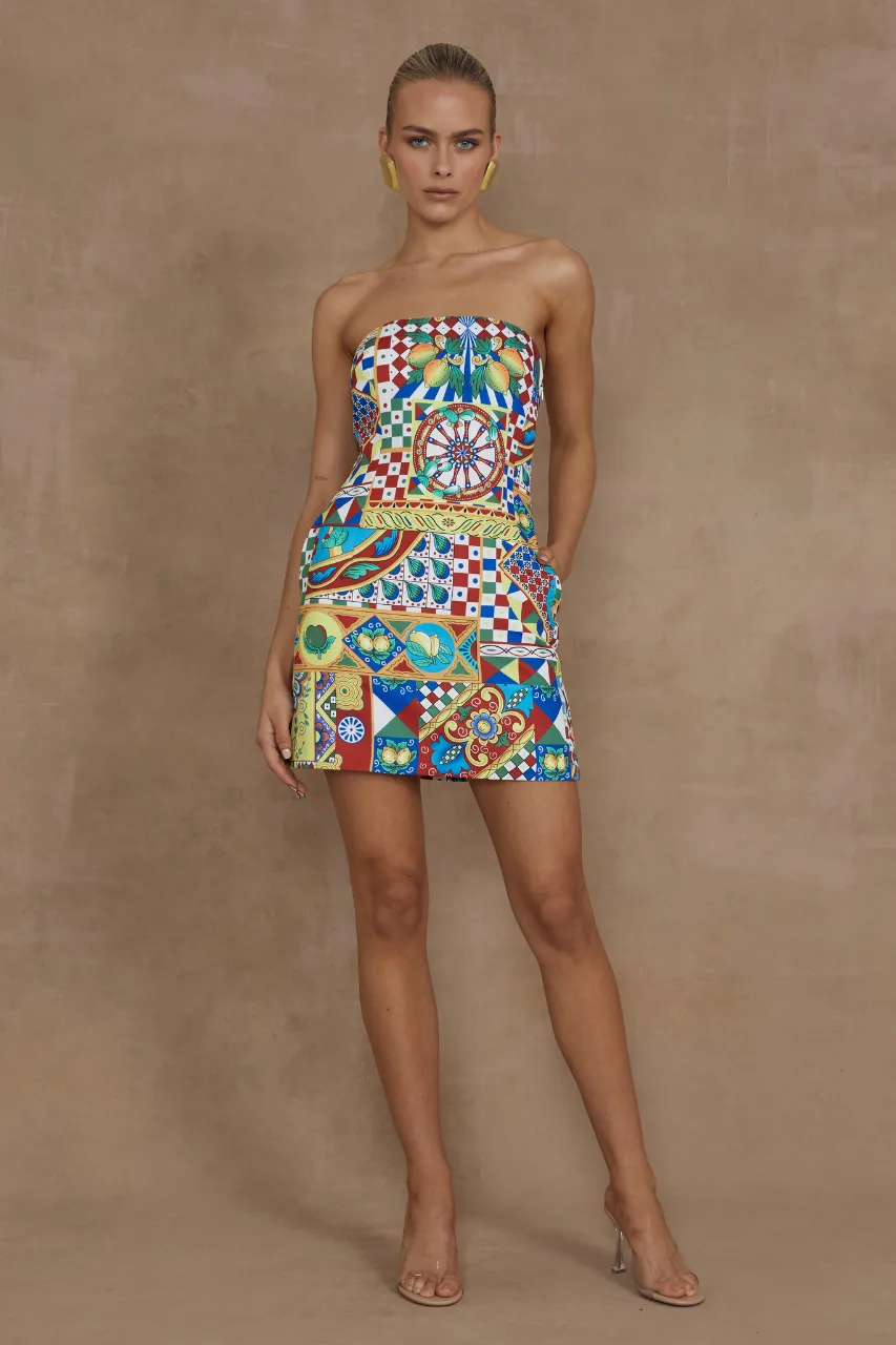 CLEMENTINE MINI DRESS - PHAEDRA PRINT sold by Runaway The Label