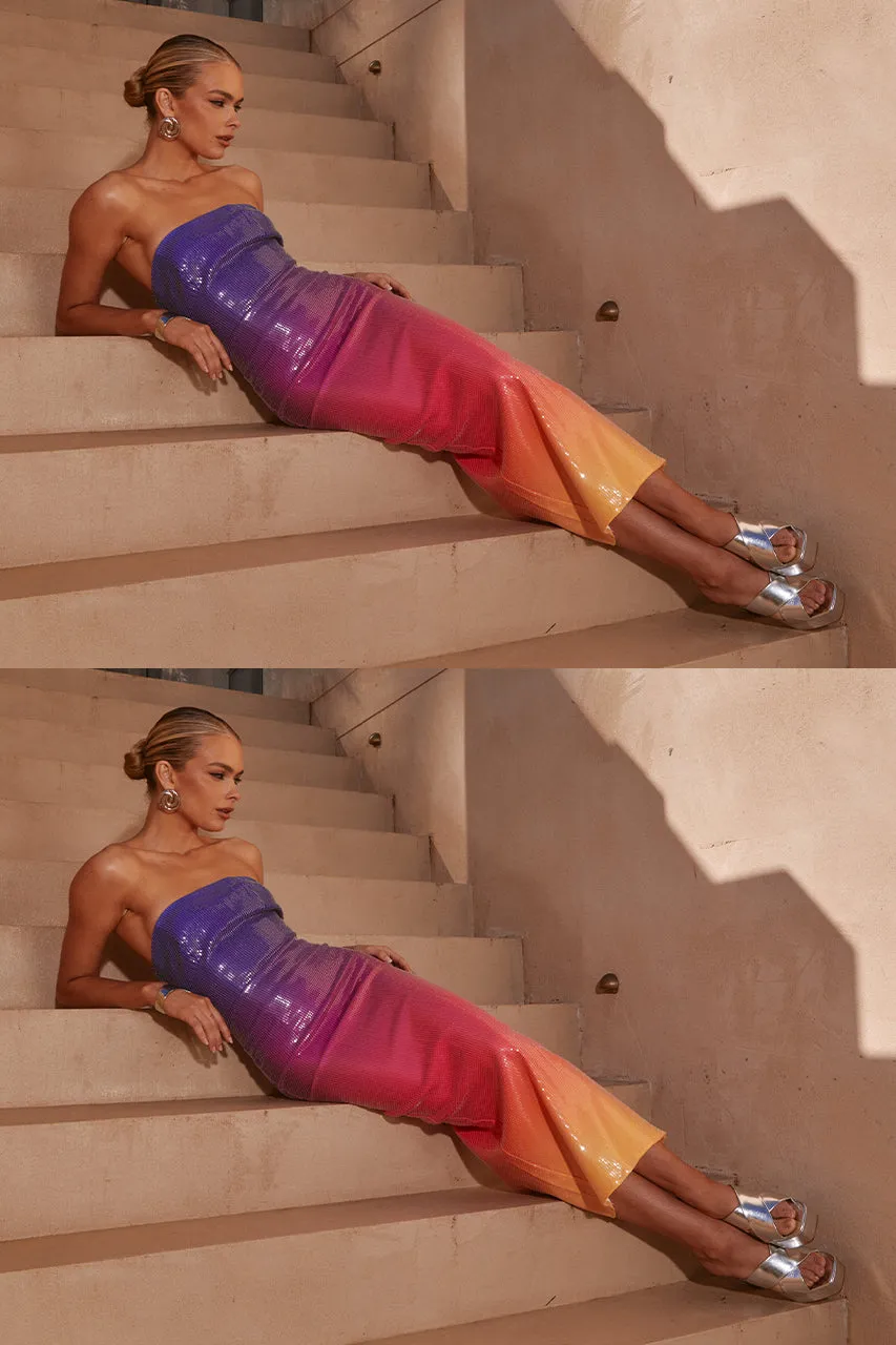 MALIBU MIDI DRESS - SUNSET sold by Runaway The Label product image thumbnail 3