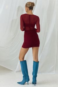 LAMOURA MINI DRESS  - WINE sold by Runaway The Label