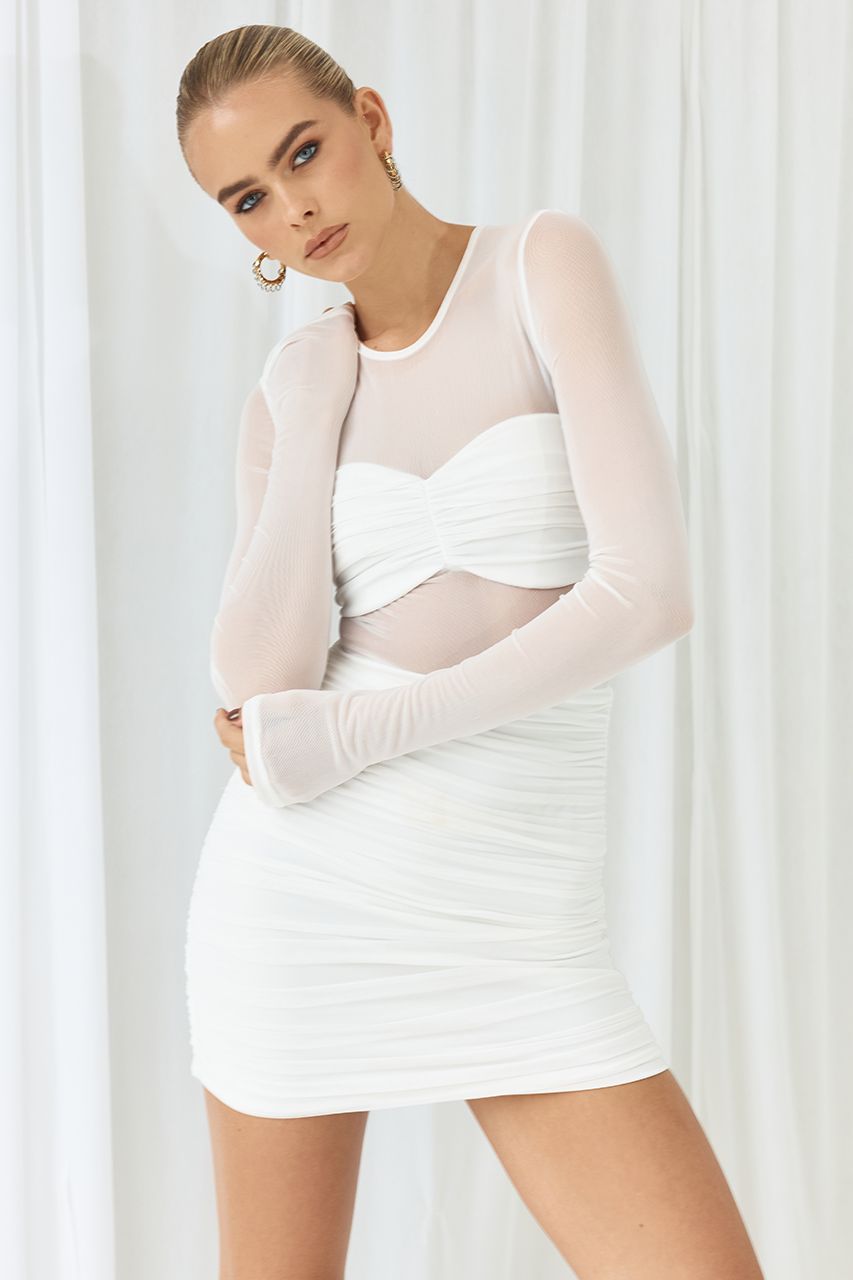 LAMOURA MINI DRESS - WHITE sold by Runaway The Label product image thumbnail 3