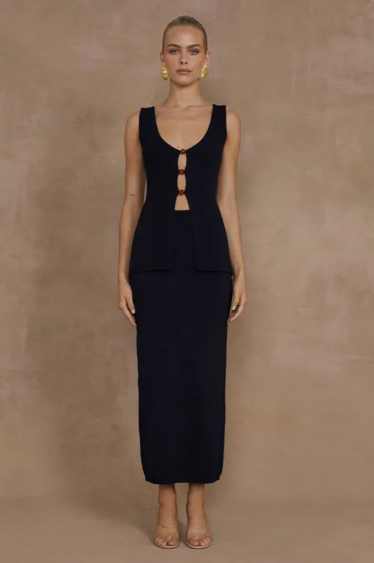 NADINA MIDI SKIRT - BLACK sold by Runaway The Label