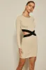 Amore Mini Dress - Sand/Black sold by Runaway The Label