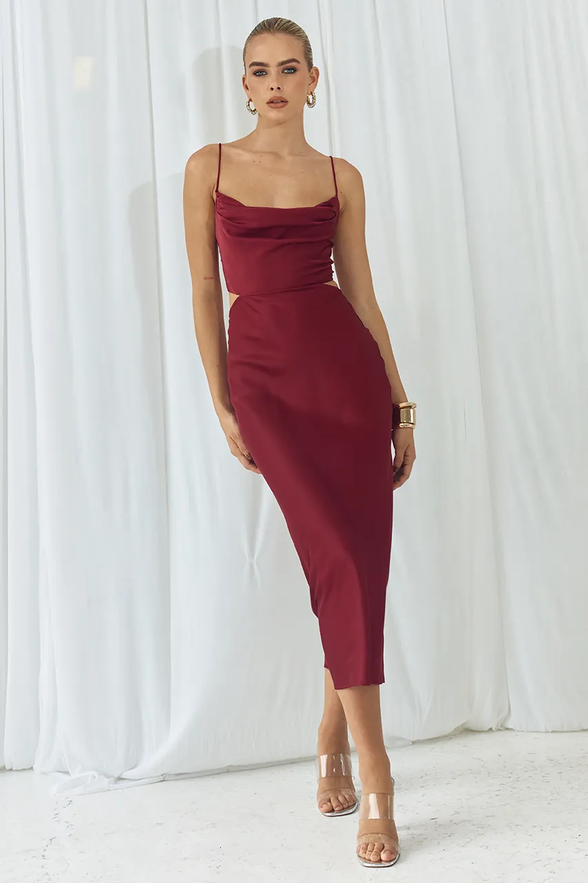 CHARIS SLIP DRESS - WINE sold by Runaway The Label product image thumbnail 3