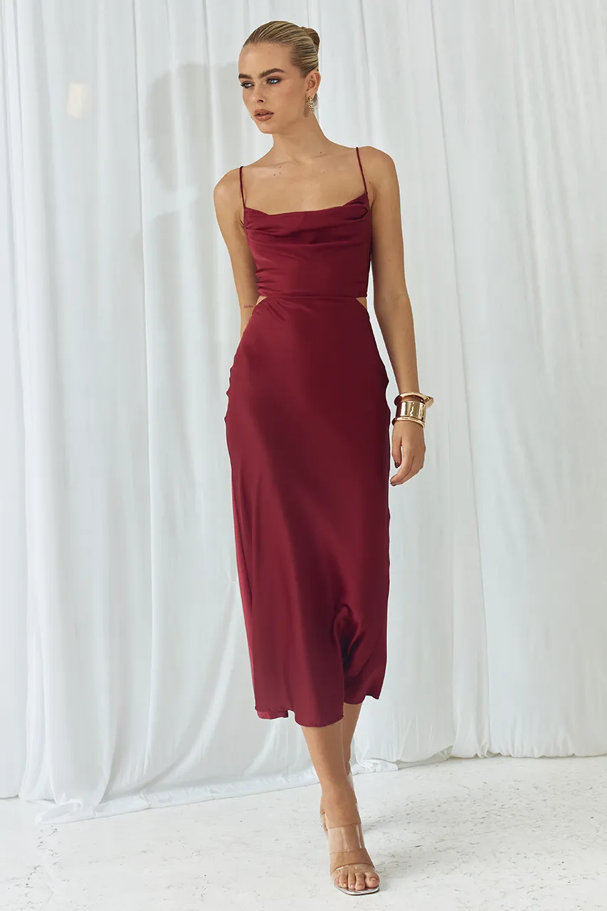CHARIS SLIP DRESS - WINE sold by Runaway The Label product image thumbnail 2