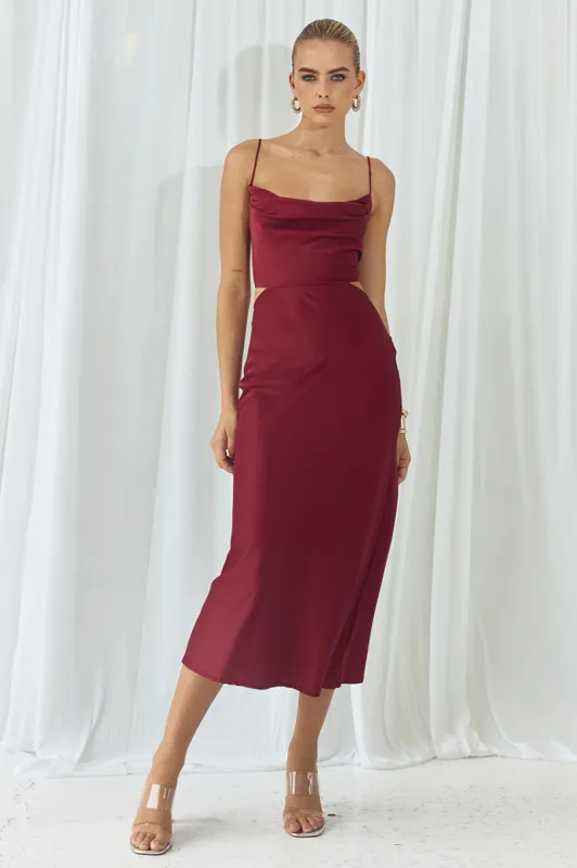 CHARIS SLIP DRESS - WINE sold by Runaway The Label