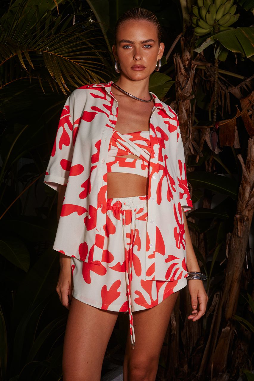 ENYA SHIRT - ORANGE BOTANICA sold by Runaway The Label