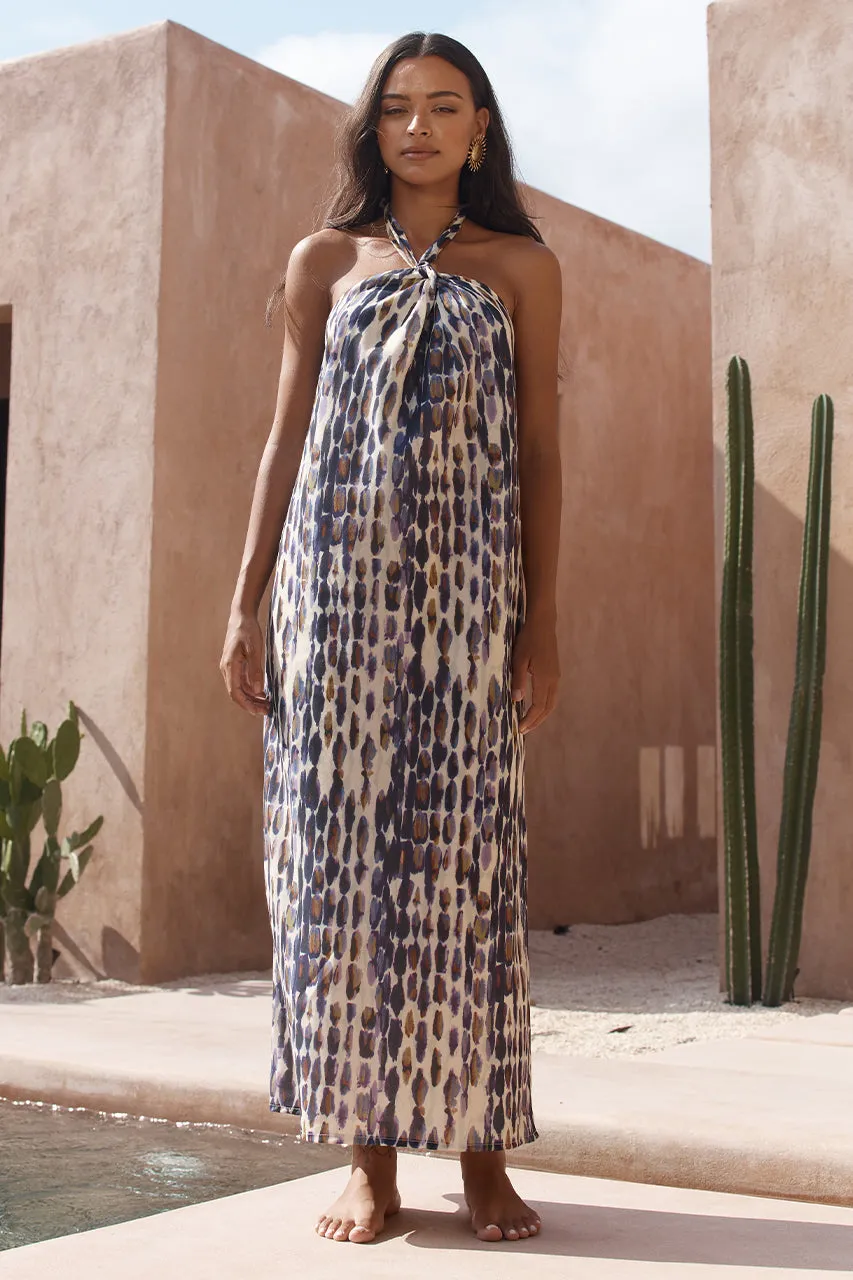 TANAH MIDI DRESS - TANAH PRINT sold by Runaway The Label