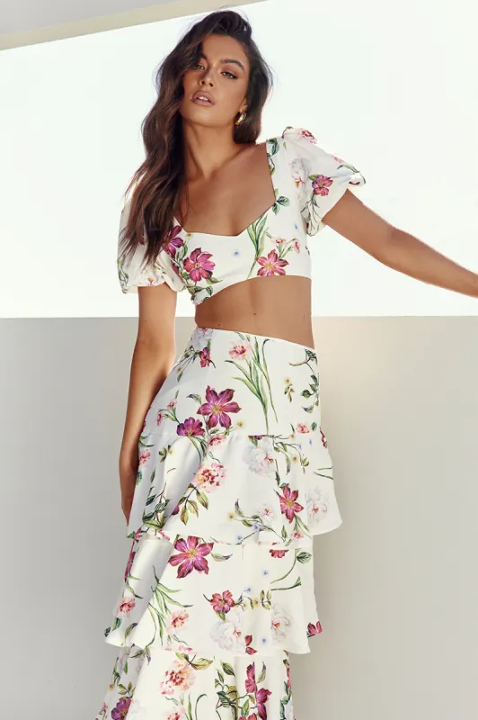 Yokana Top - White Floral made by Runaway The Label