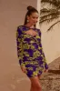 SELINE MINI DRESS - VIOLET sold by Runaway The Label