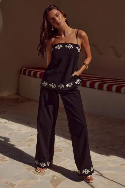 AMALIA PANT - BLACK/SAND sold by Runaway The Label