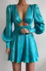 Rosalia Mini Dress - Aqua sold by Runaway The Label
