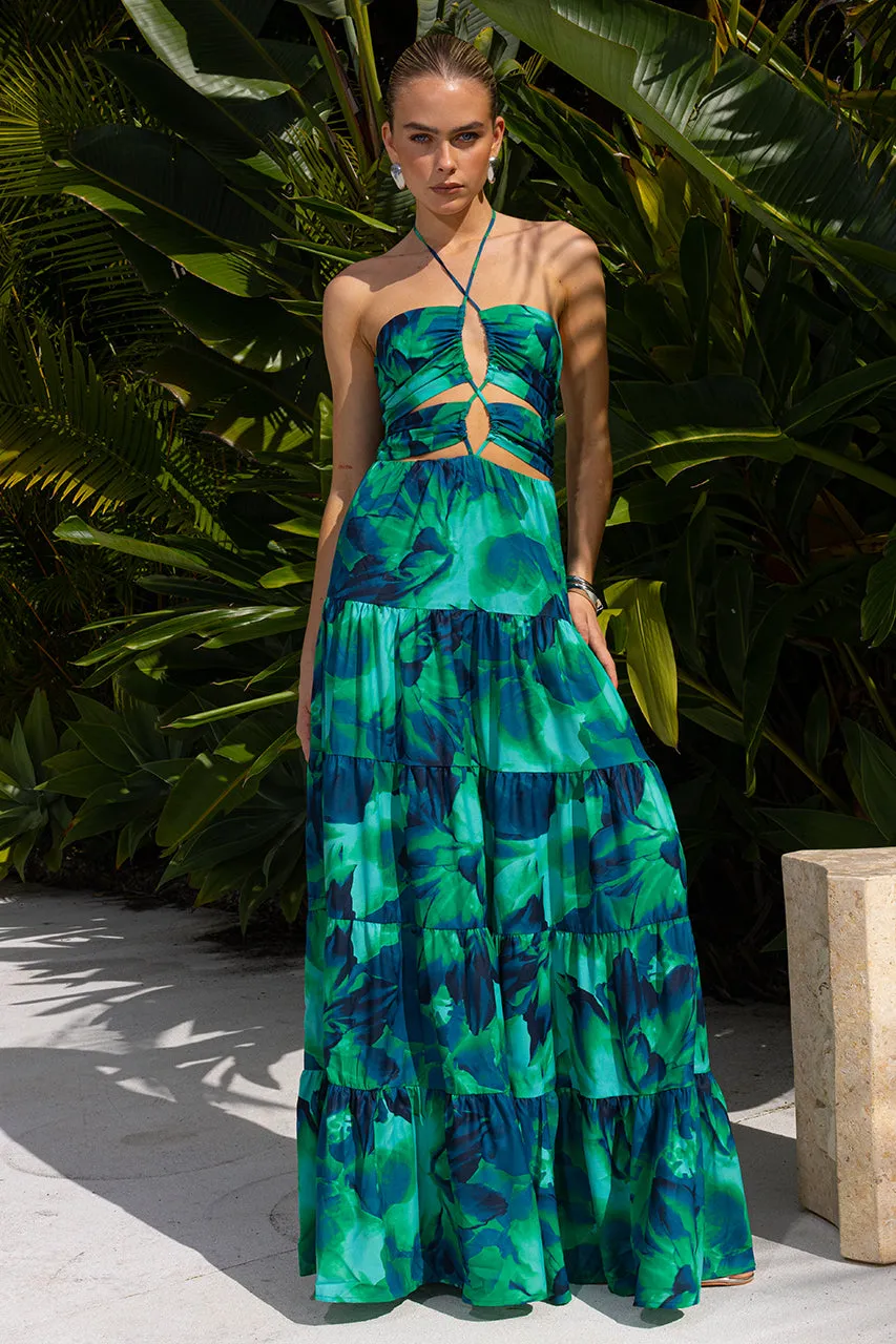CALISTA ORCHID MAXI DRESS - CALISTA GREEN sold by Runaway The Label