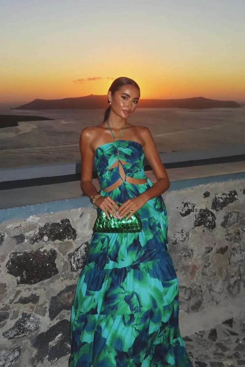 CALISTA ORCHID MAXI DRESS - CALISTA GREEN sold by Runaway The Label product image thumbnail 5
