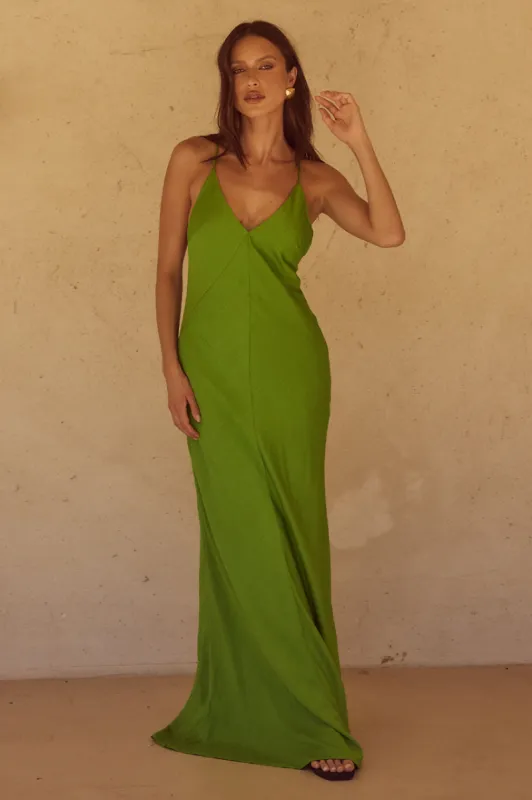 AIDANA MAXI DRESS - APPLE sold by Runaway The Label