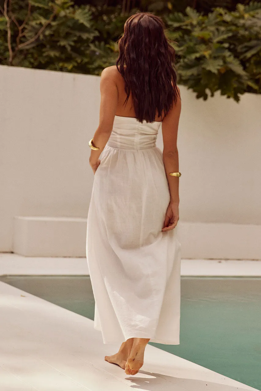 LOCKLEA MIDI DRESS - WHITE sold by Runaway The Label product image thumbnail 2