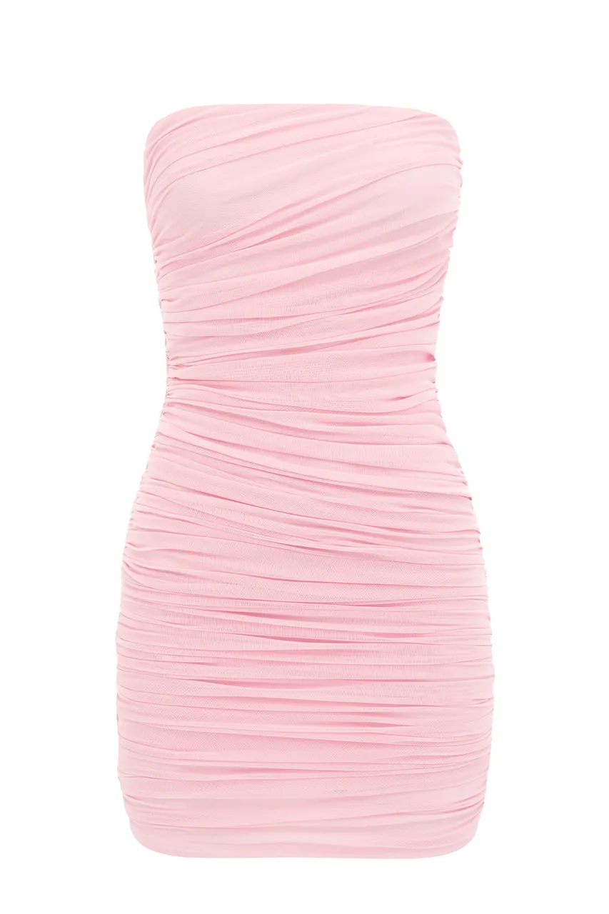 THE MESH MINI DRESS - PINK sold by Runaway The Label