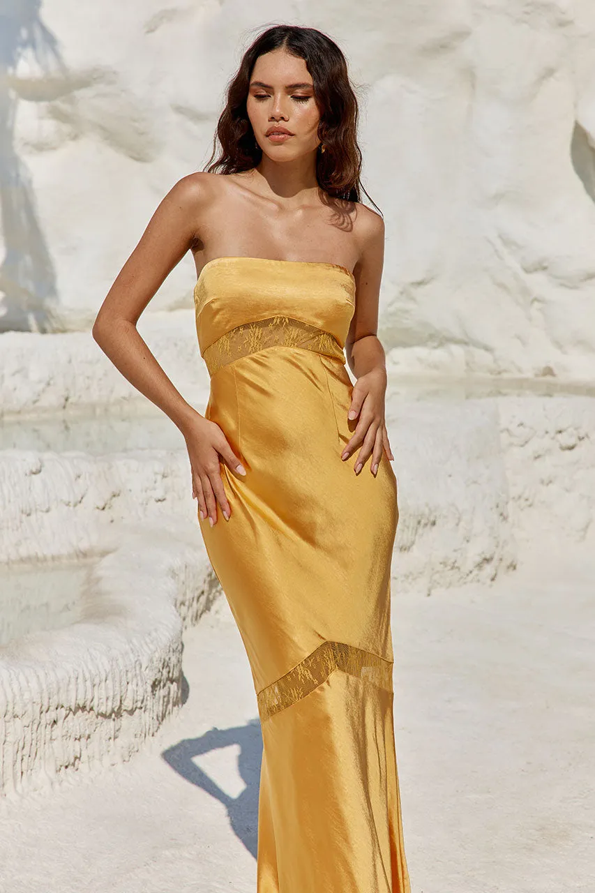 MELROSE STRAPLESS DRESS - ORANGE sold by Runaway The Label product image thumbnail 5