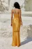 MELROSE STRAPLESS DRESS - ORANGE sold by Runaway The Label