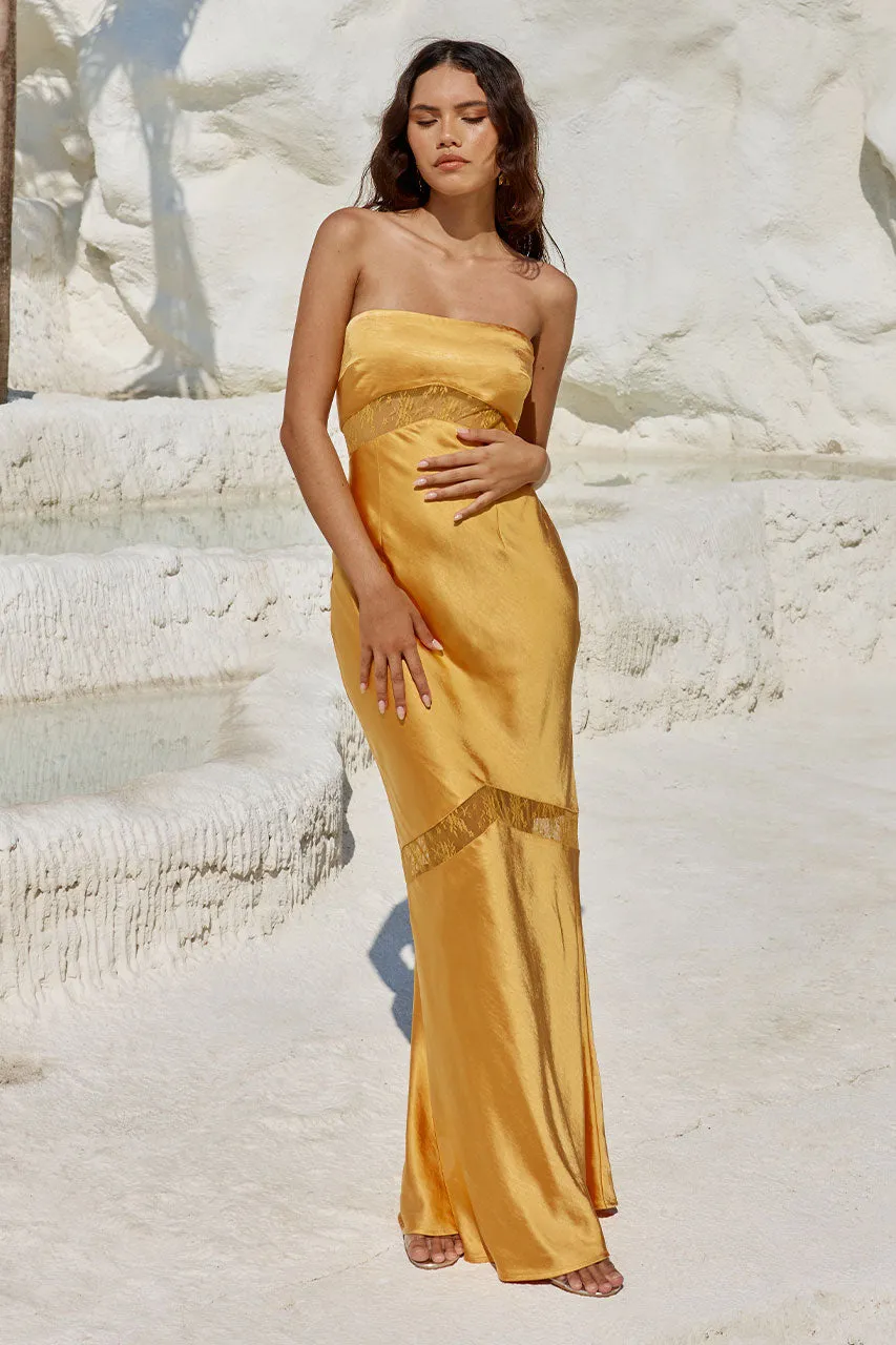 MELROSE STRAPLESS DRESS - ORANGE sold by Runaway The Label product image thumbnail 4