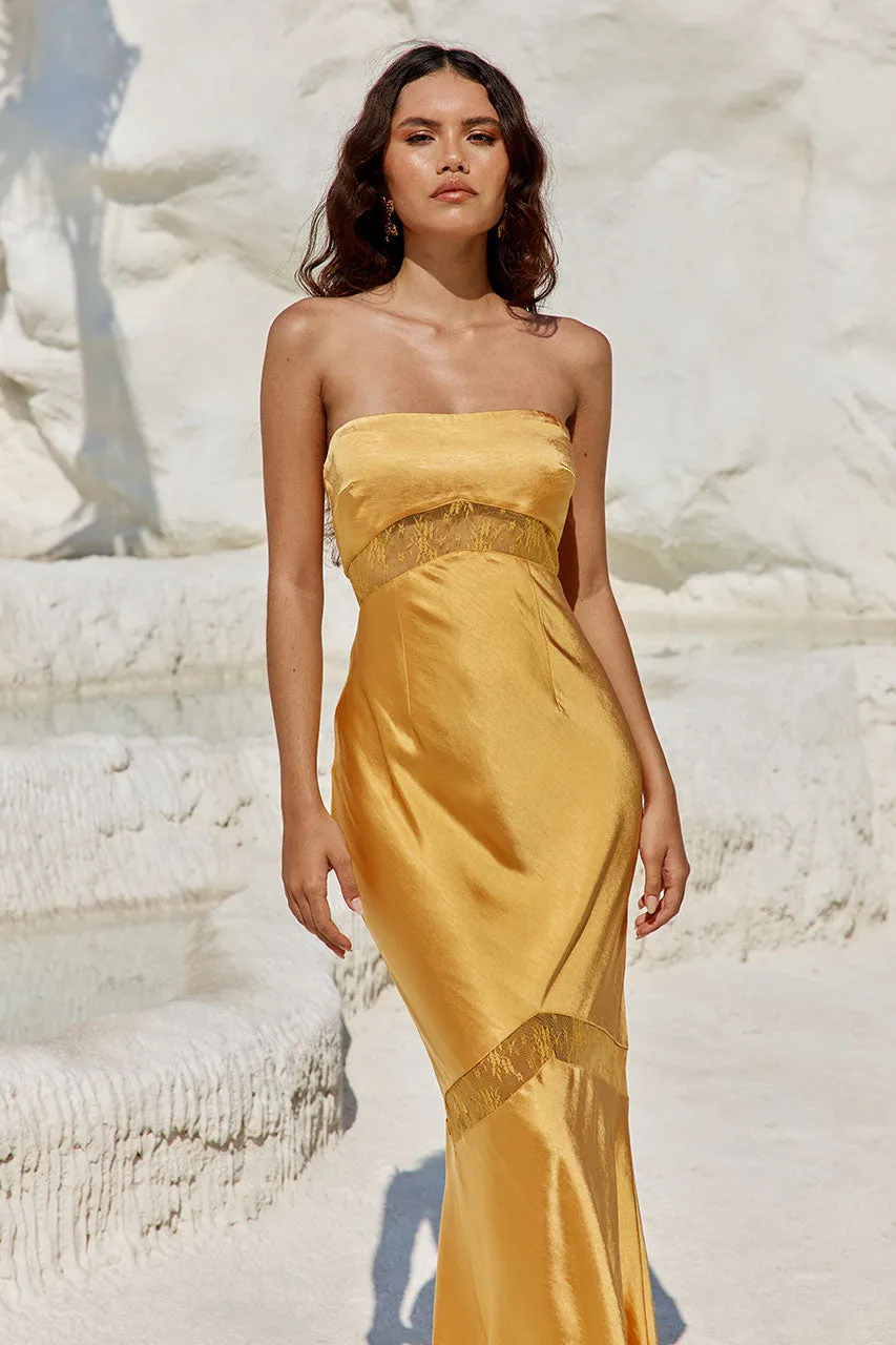 MELROSE STRAPLESS DRESS - ORANGE sold by Runaway The Label product image thumbnail 3