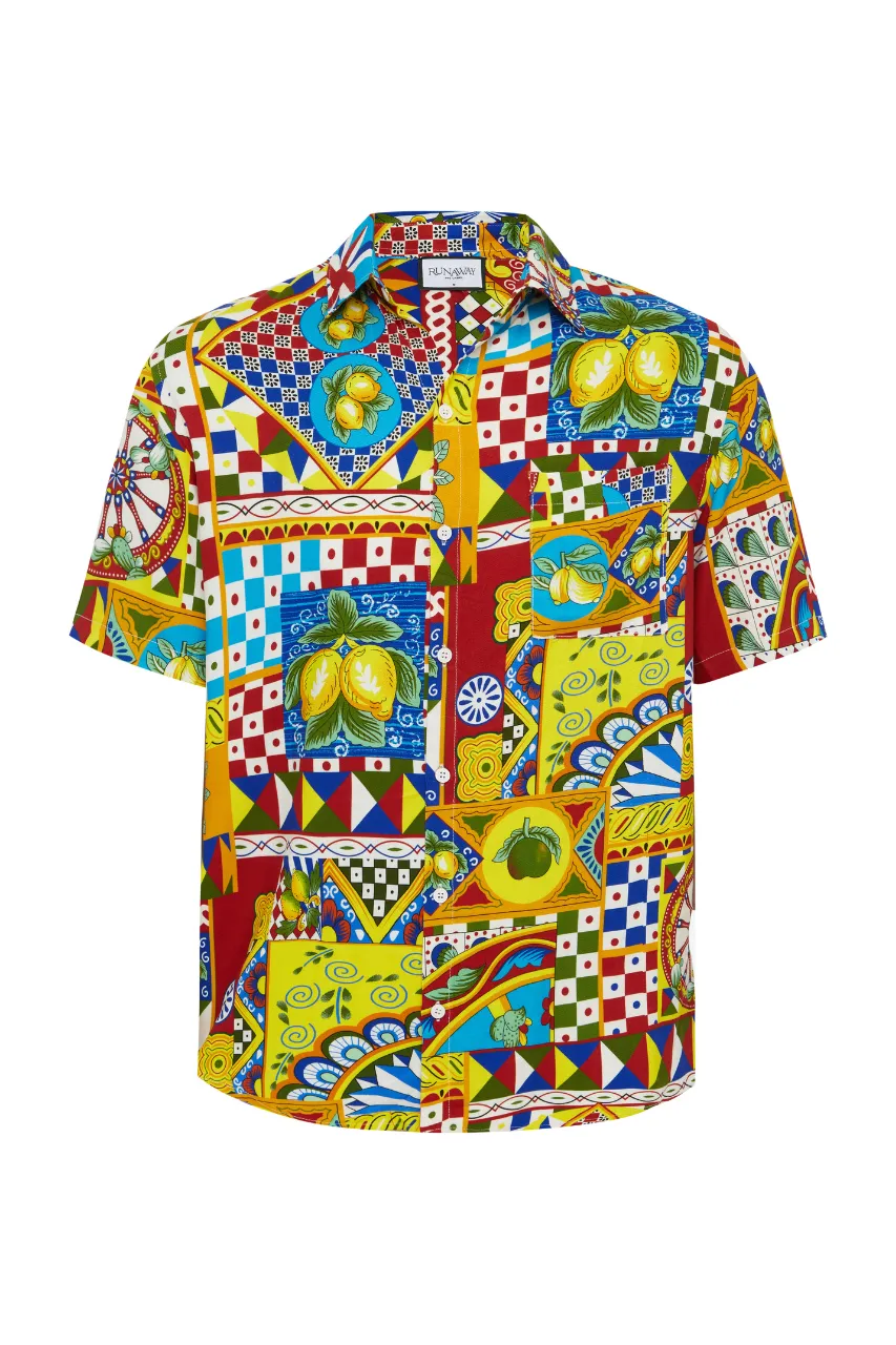 DENNIS SHIRT - PHAEDRA PRINT sold by Runaway The Label