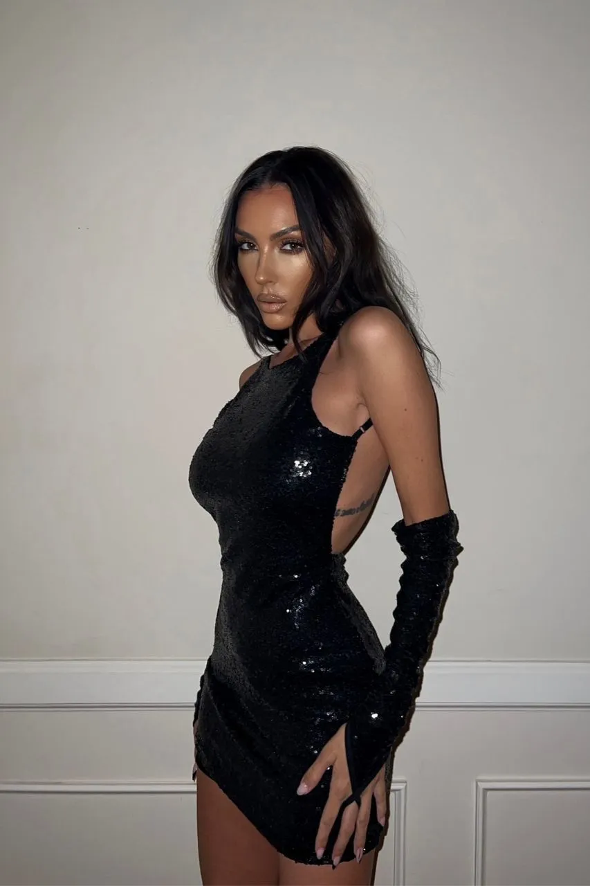 JULZ MINI DRESS - BLACK sold by Runaway The Label product image thumbnail 2