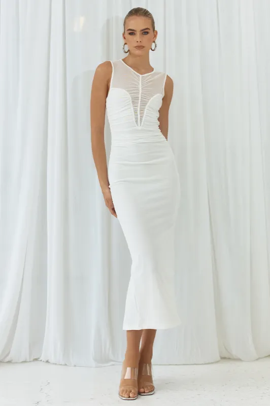WINX MIDI DRESS - WHITE sold by Runaway The Label