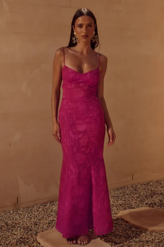 FLORENZA MAXI DRESS - FUCHSIA sold by Runaway The Label