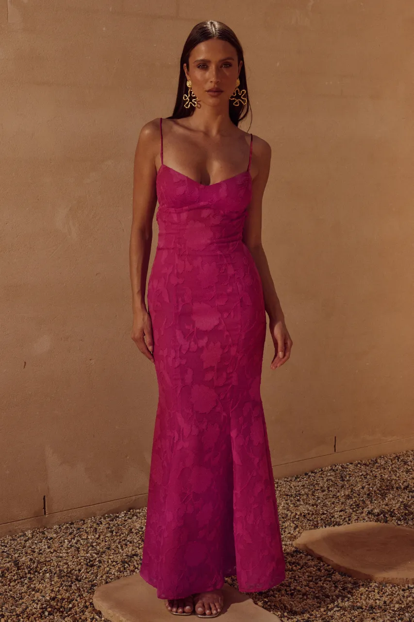 FLORENZA MAXI DRESS - FUCHSIA sold by Runaway The Label