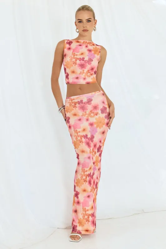 ZARELA TOP - ORANGE FLORAL sold by Runaway The Label