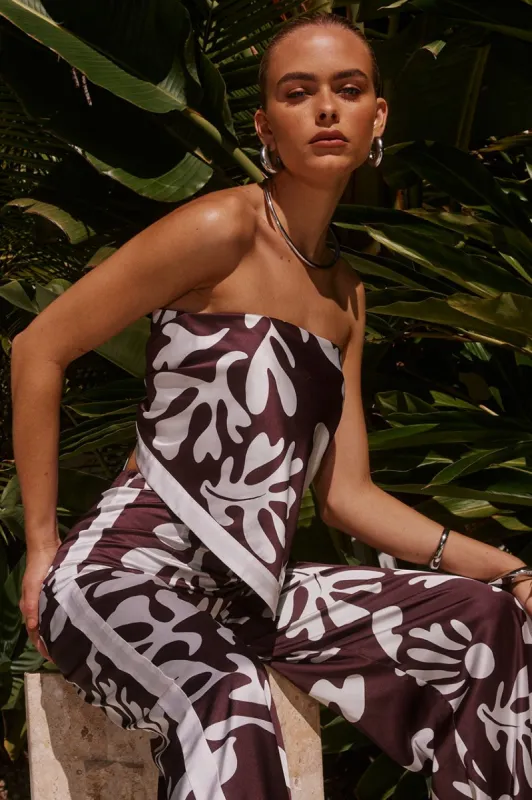 AKELI SCARF TOP - CHOCOLATE BOTANICA made by Runaway The Label