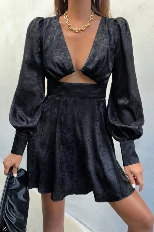 Rosalia Mini Dress - Black sold by Runaway The Label