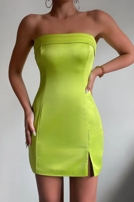 Sawyer Mini Dress - Lime sold by Runaway The Label