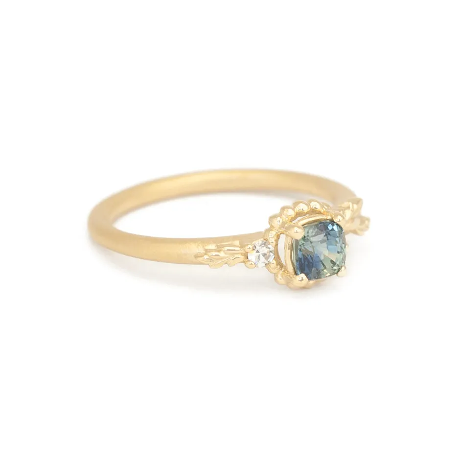 Wood Nymph Daphne Ring (MT9067) - Bi Color Teal Sapphire sold by Meghan Thorne Jewlery product image thumbnail 2