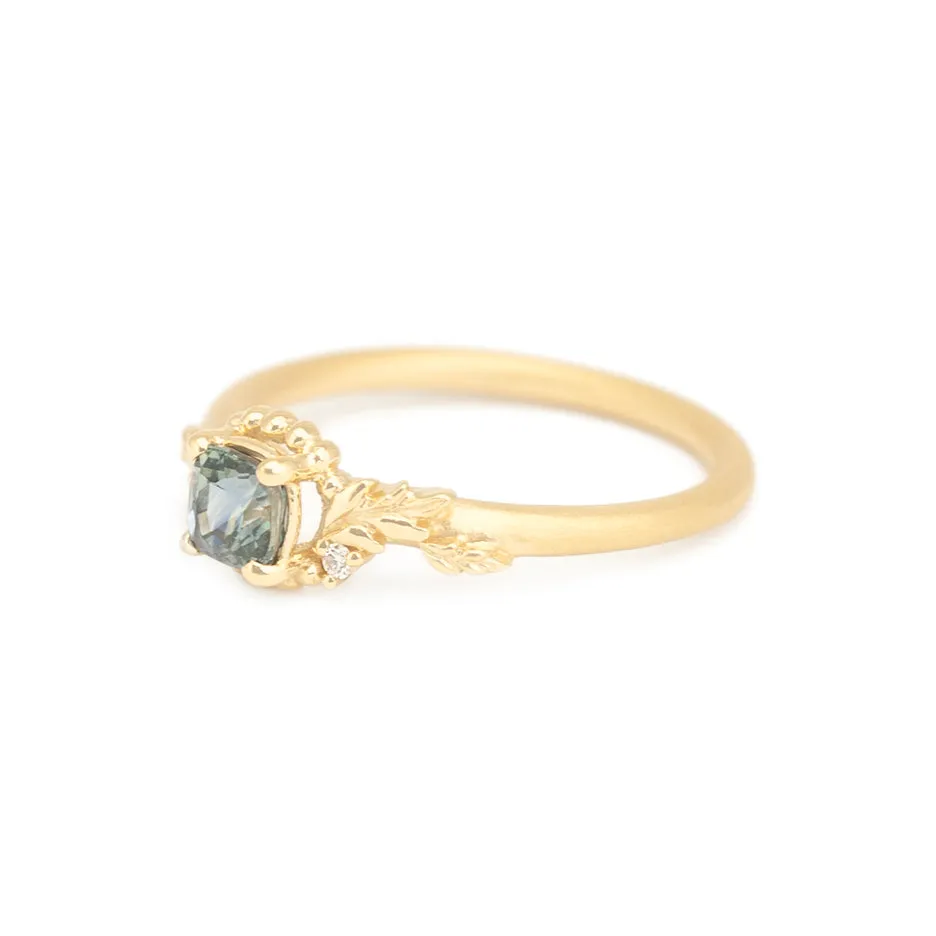 Wood Nymph Daphne Ring (MT9067) - Bi Color Teal Sapphire sold by Meghan Thorne Jewlery product image thumbnail 3