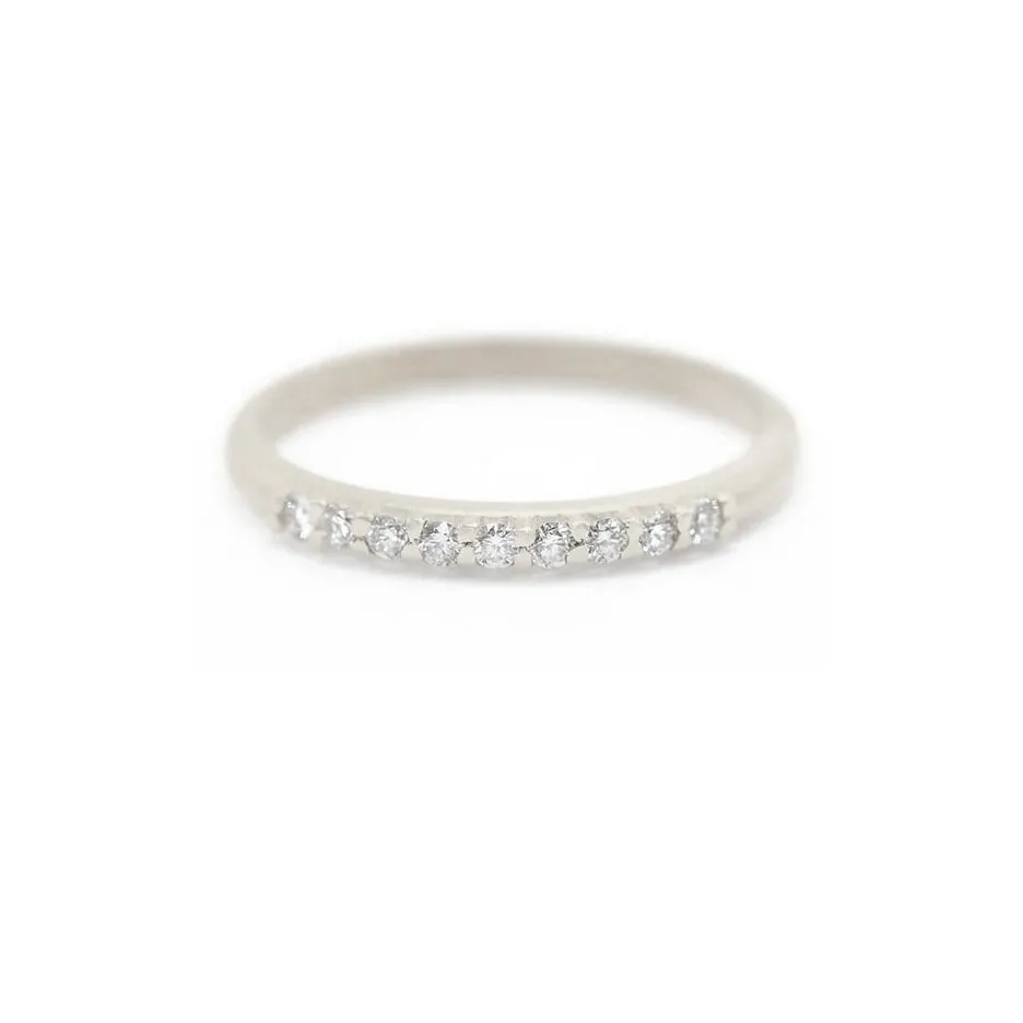 Pave Mid Topper - White Gold sold by Meghan Thorne Jewlery