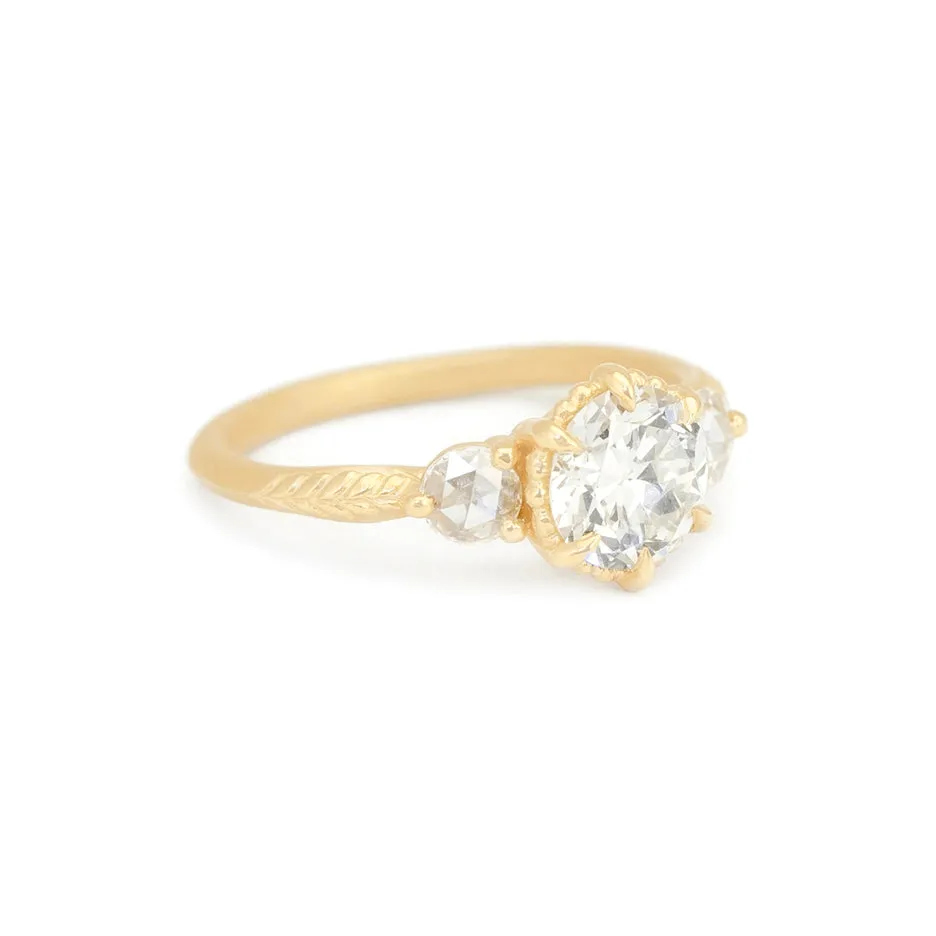Evergreen 3-Stone Ring (LC8953) - Old Euro Cut Diamond sold by Meghan Thorne Jewlery product image thumbnail 3