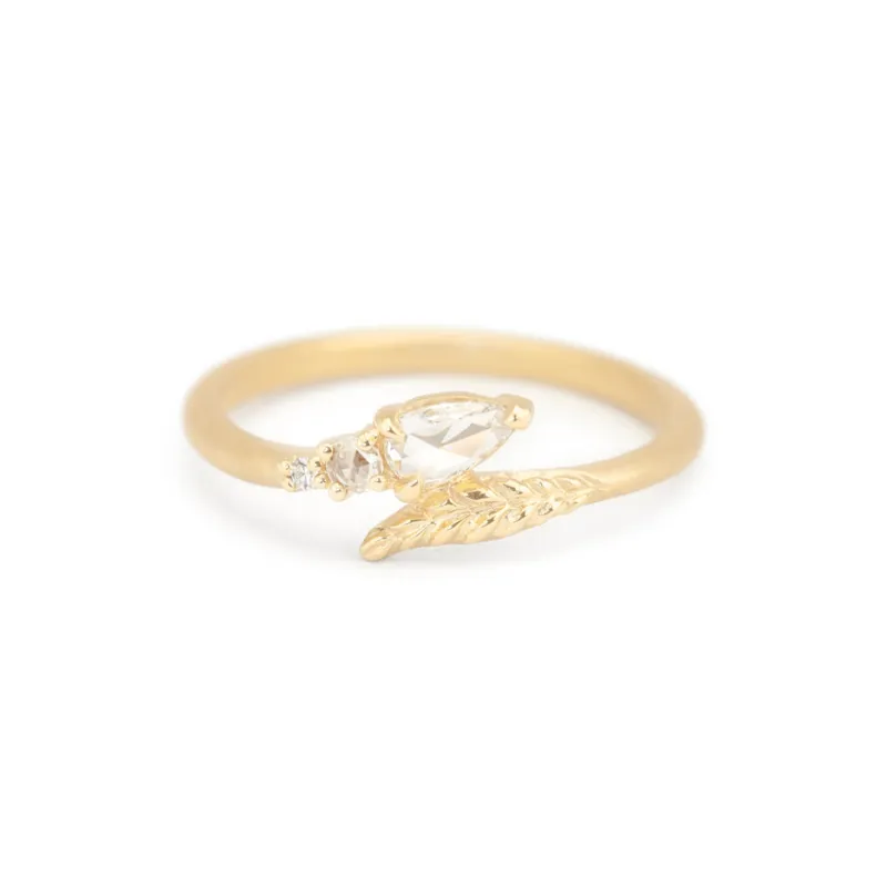 Evergreen Sinu Ring (LC8885)- White Rose Cut Diamond made by Meghan Thorne Jewlery