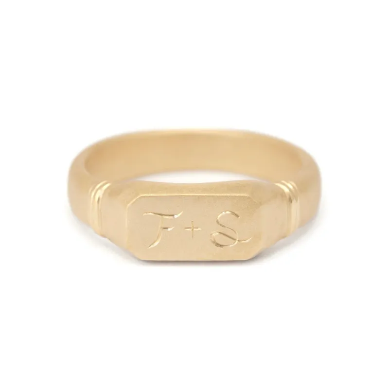 Vieira Men's Band - Yellow Gold made by Meghan Thorne Jewlery