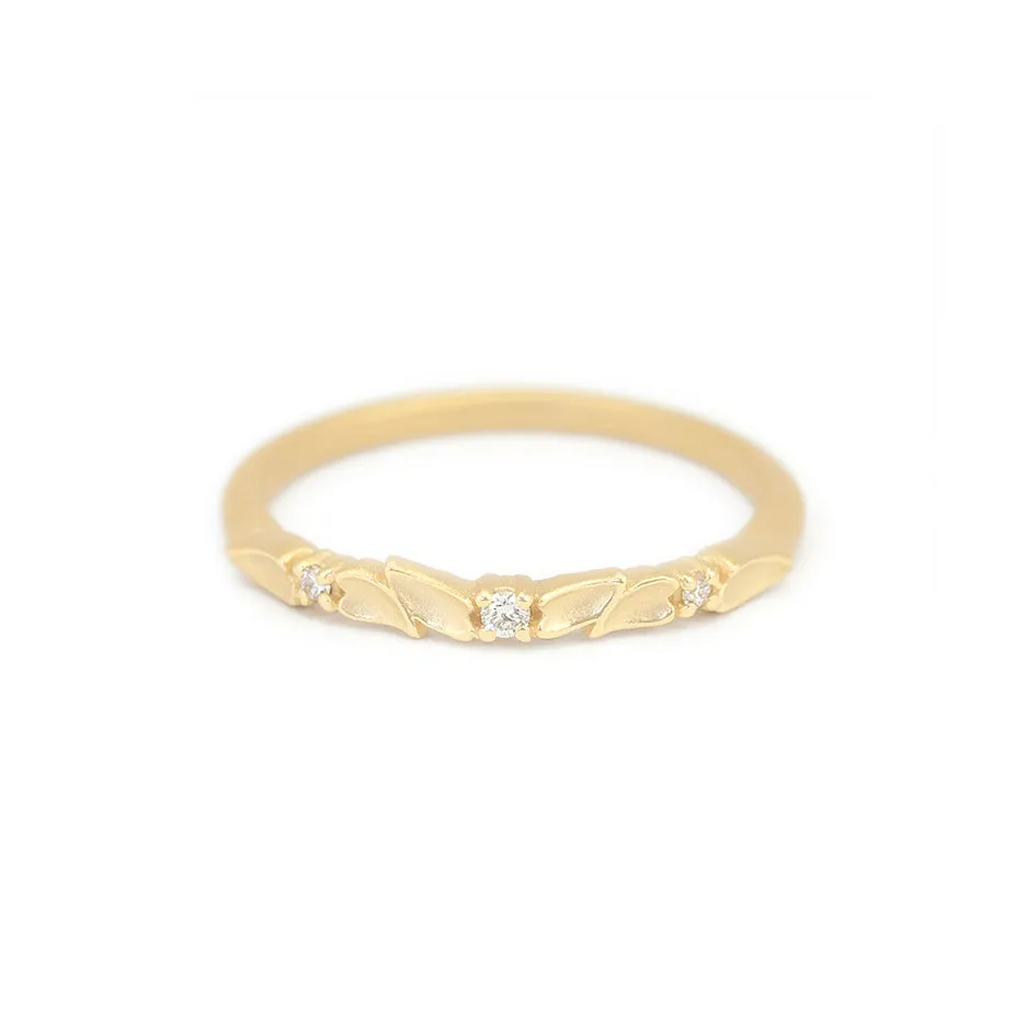 Buttercup Petal Topper Ring - Yellow Gold sold by Meghan Thorne Jewlery