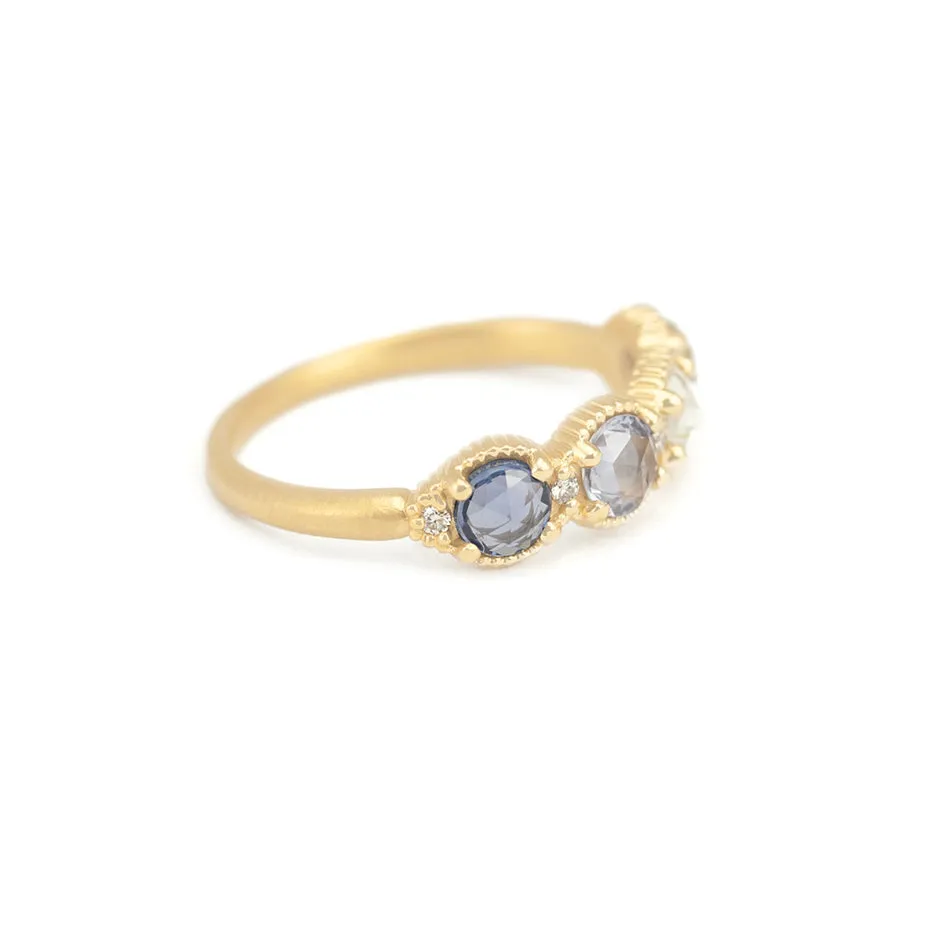 Ribbed Rose Cut Topper (LC8811)- Blue Sapphire and Diamond sold by Meghan Thorne Jewlery product image thumbnail 3