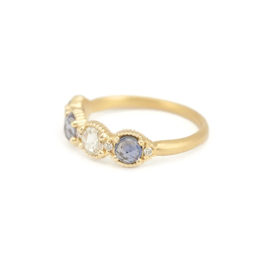 Ribbed Rose Cut Topper (LC8811)- Blue Sapphire and Diamond sold by Meghan Thorne Jewlery product image thumbnail 2