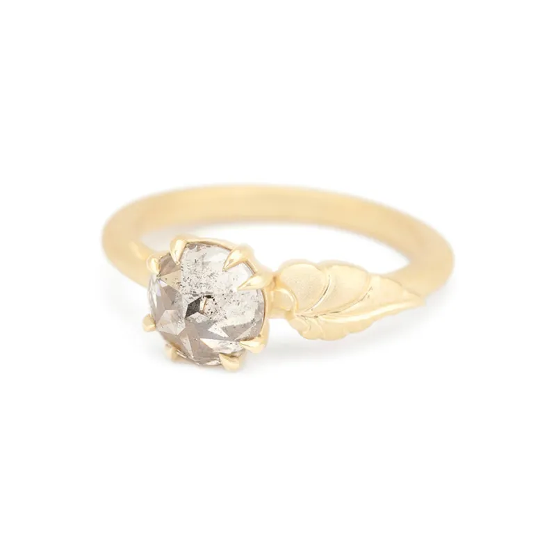 Balsam Engagement Ring(LC8630)- Salt and Pepper Star Rose Cut Diamond made by Meghan Thorne Jewlery