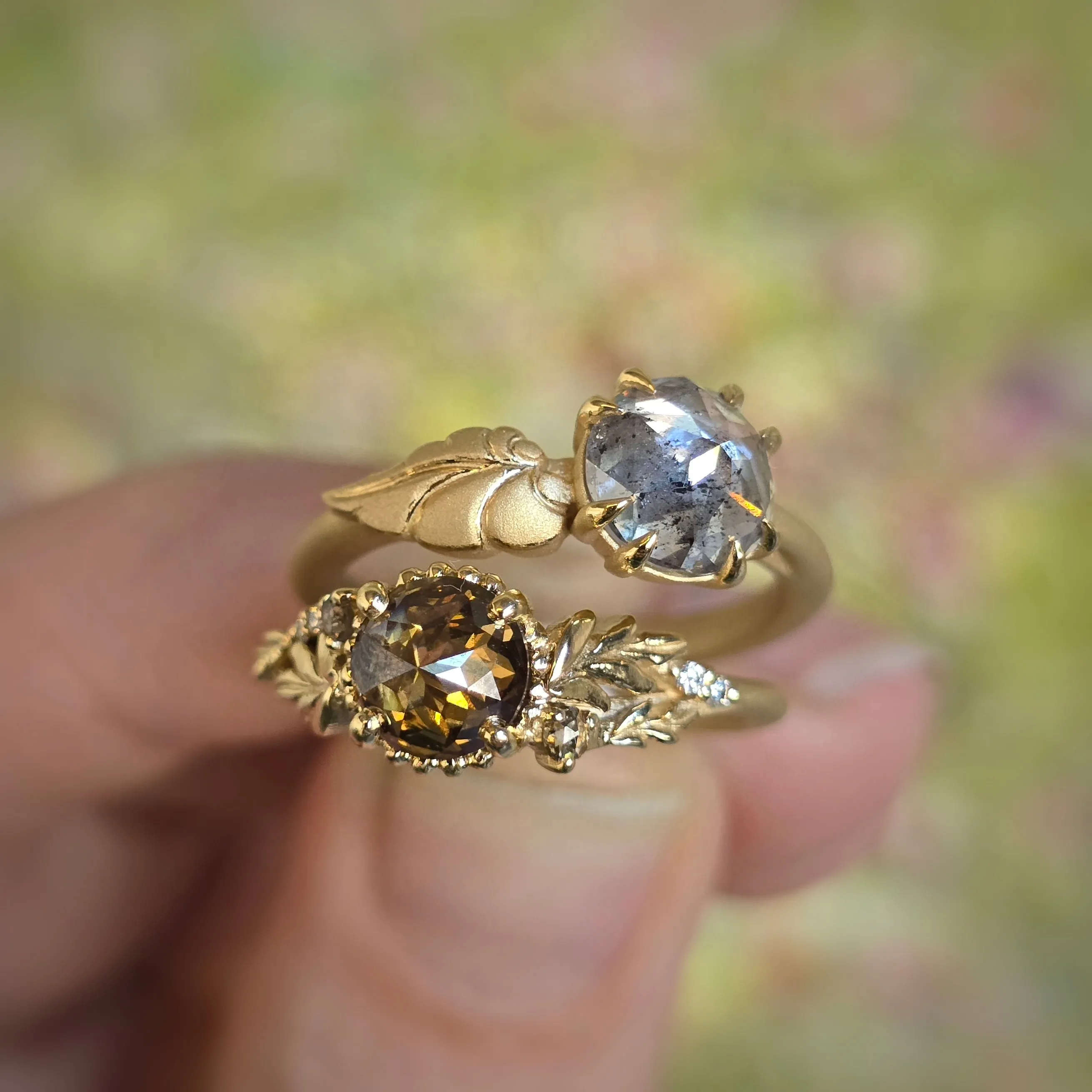 Balsam Engagement Ring(LC8630)- Salt and Pepper Star Rose Cut Diamond sold by Meghan Thorne Jewlery product image thumbnail 5